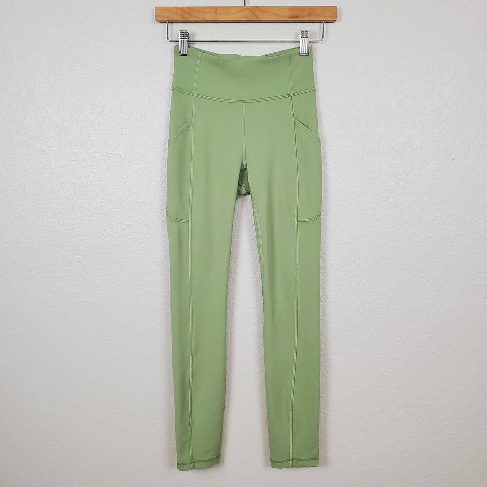 Lululemon Invigorate High-Rise Tight Size 2 Womens 25" Vista Green Yoga Run Gym